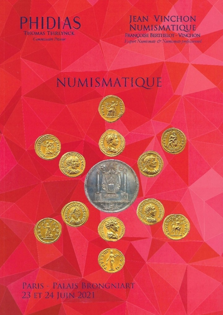 Notícia Leilão de Jean Vinchon Numismatique, Paris, 23 e 24 de junho de 2021